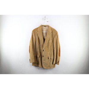 Vtg 60s 70s Palm Beach Men 46R Distressed Elbow Patch Corduroy Sport Coat Jacket